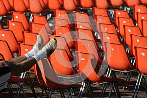 Orange chairs