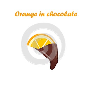 Orange in chocolate