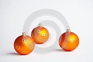 Orange Christmas Tree balls - orange Weihnachtskugeln