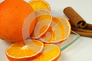 Orange with cinnamon