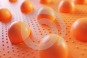 an orange circular pattern of dots