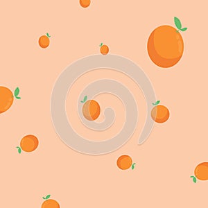 Orange Citrus Fruit Background Design Template. Orange Fruit Cartoon.