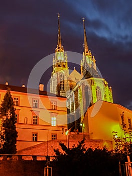 Orange city light transforming the church Petrov