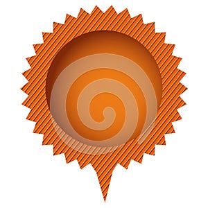 orange cloud circle chat bubble