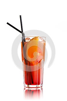 Orange Cocktail on white