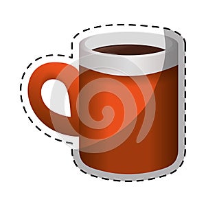 Orange coffee cuppa design image