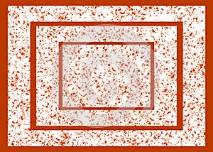 Orange color borders with sprinkle texture