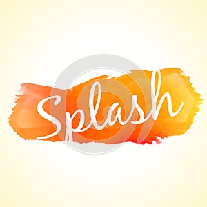 Orange color ink splash vector design illustration