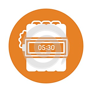 Orange Color Time Bomb Icon