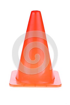 Orange cone used warning sign under construction work area