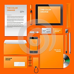 Orange Corporate ID mockup