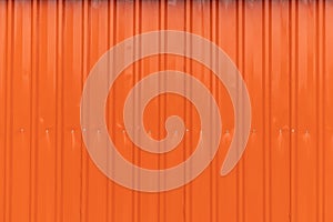 Orange corrugated metal or zinc texture surface or galvanize steel industrial texture and background