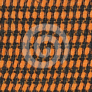 Orange cotton fabric texture background