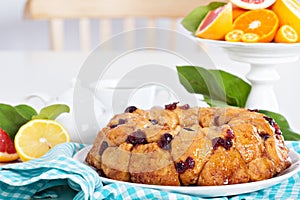 Orange and cranberry monkey bread