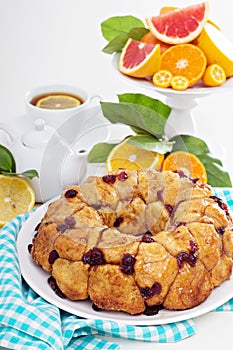 Orange cranberry monkey pull-apart bread