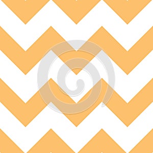 Orange Creme Chevron Pattern