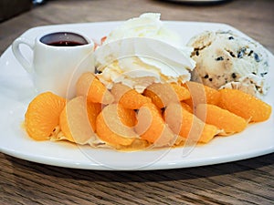 Orange Crep Cake. photo