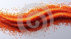 Abstract Wave of Orange Crystals