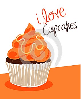 Orange cupcake