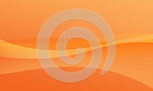 orange curve wave lines with smooth gradient abstract background photo