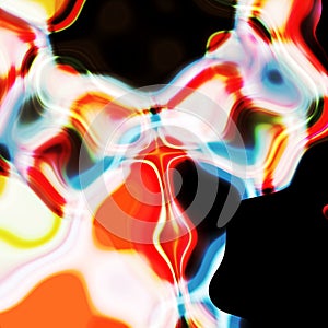 Orange dark pink forms background, lights background, colors, shades abstract graphics. Abstract background and texture