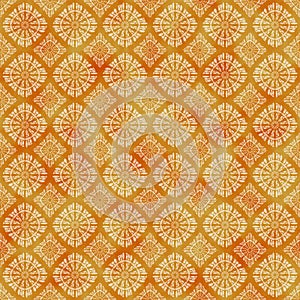 Orange decorative watercolored background pattern photo