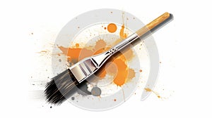 Orange Design Brush: Detailed, Rusticcore, Color Splash