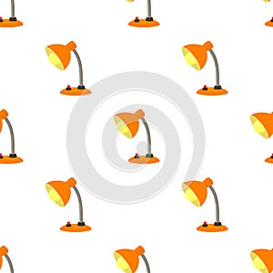 Orange desk lamp pattern seamless vector
