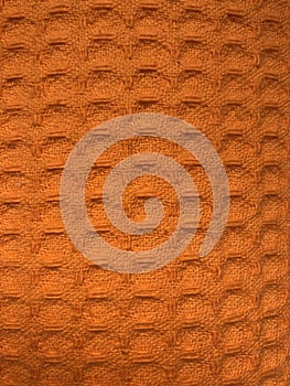 Orange cotton textile fabric for texture, background or wallpaper