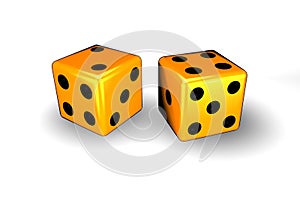 Orange Dice