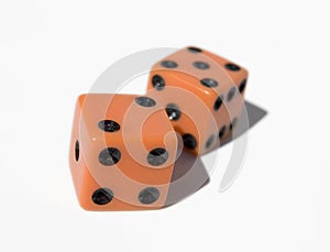 Orange dice