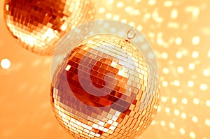 Orange disco globes