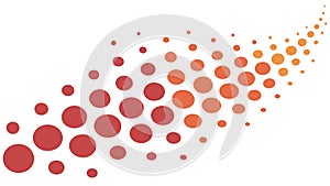 Orange Dot Swirl: Warm Abstract Pattern, vector design Generative AI