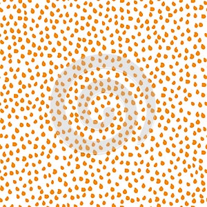 Orange dots seamless pattern vector illustration on white background