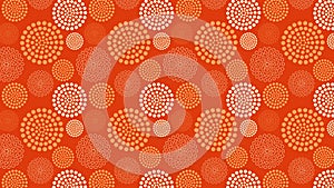 Orange Dotted Concentric Circles Pattern Background Illustration