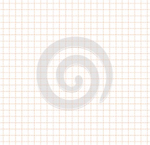 Orange dotted grid paper. Education square pattern blank. Mathematics grid background. Quick notes  and reminder memo template.