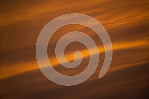 Orange dramatic sky at sunset.