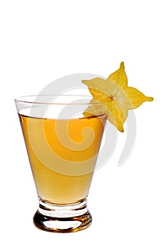 Orange drink with starfruit photo