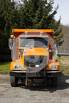 Orange Dump Truck