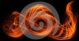 Orange dynamic colors abstract modern flame background