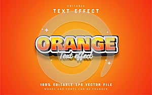 Orange editable 3d style text effect