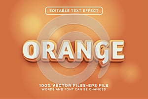 Orange Editable Text Effect