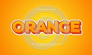Orange editable text effect