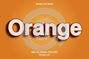 Orange editable text effect cartoon style