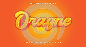 Orange editable text effect