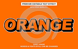 Orange editable text effect