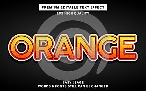 Orange editable text effect