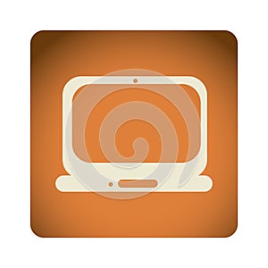 orange emblem laptop icon