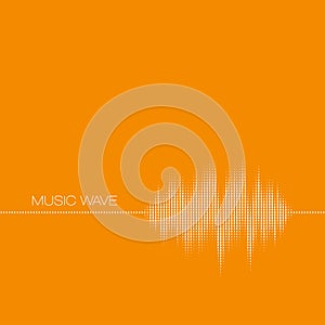 Orange Equalizer Sound Wave