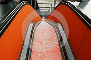 Orange escalator